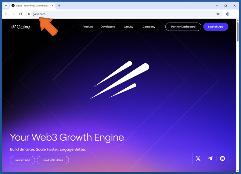 Appearance of the real Galxe website (galxe.com)