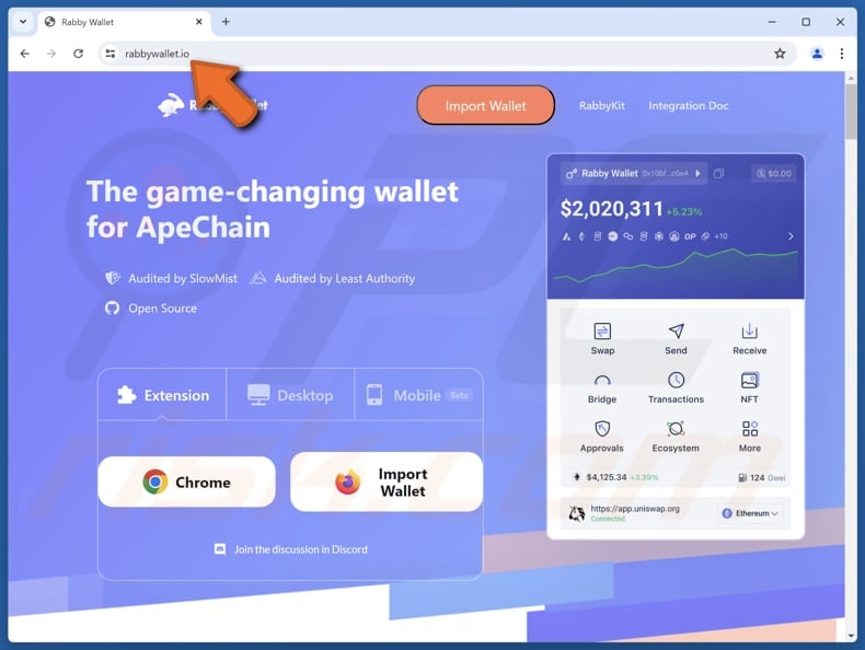 Fake Rabby Wallet Website