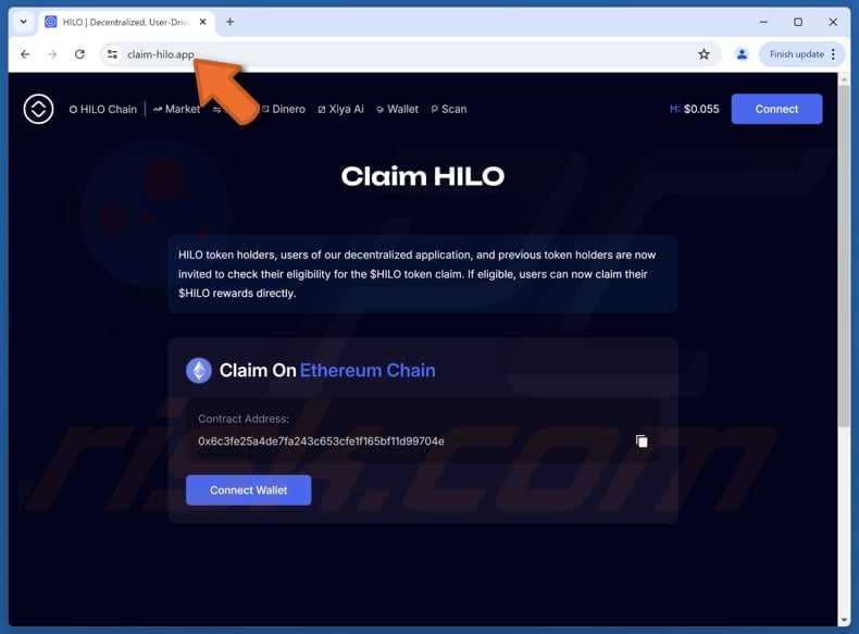 $HILO Rewards scam