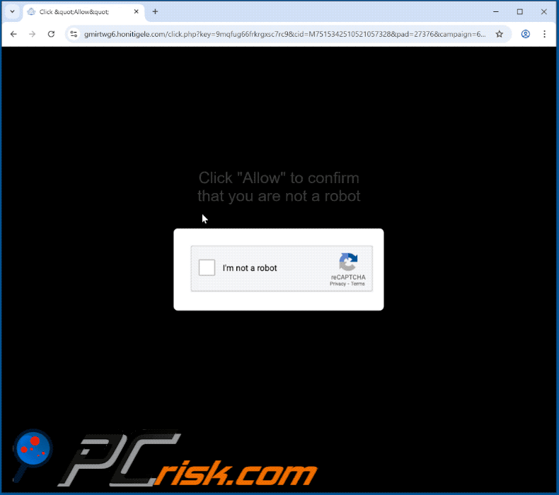 honitigele[.]com website appearance (GIF)