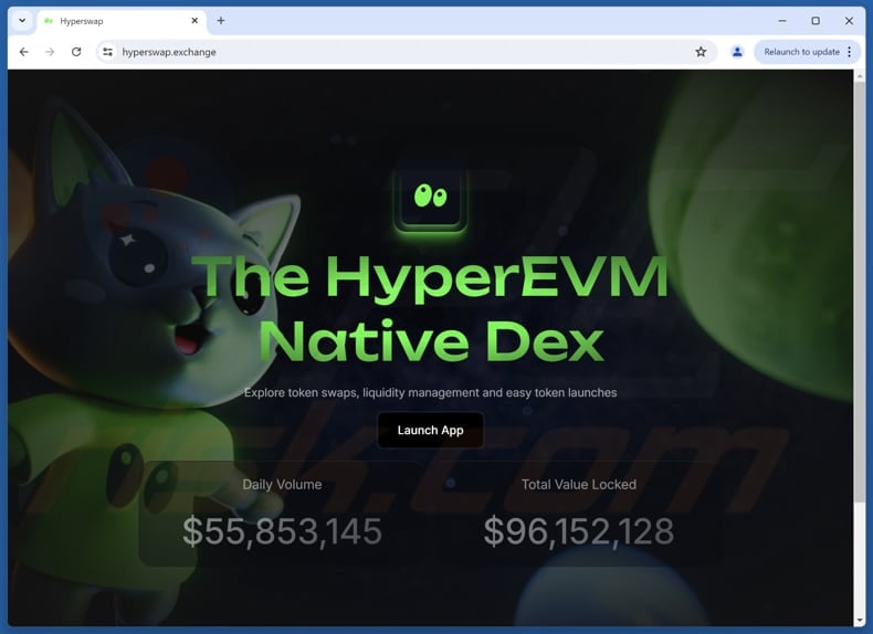 HyperSwap ($SWAP) Airdrop real website (hyperswap.exchange)