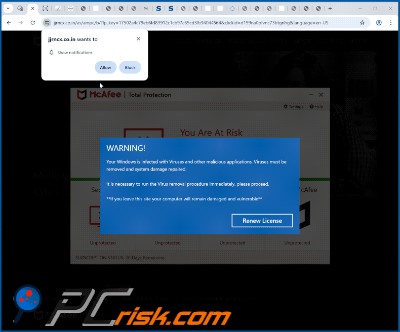 jjrncx.co[.]in website appearance (GIF)