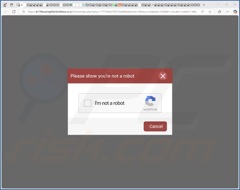 kkheo.co[.]in pop-up redirects