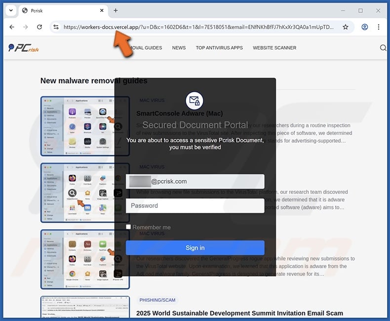 Leave Request Form scam email promoted phishing site