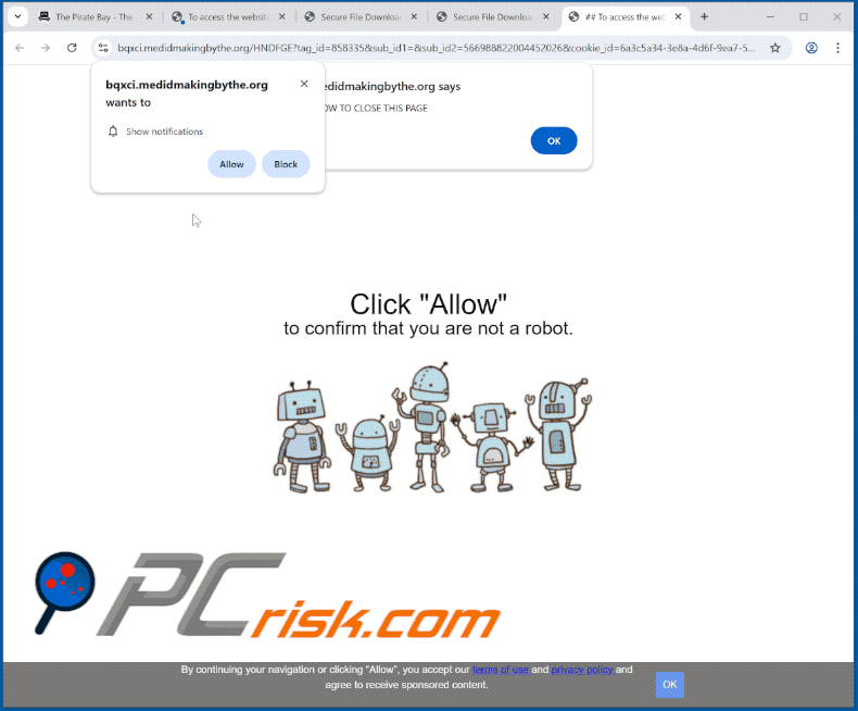 medidmakingbythe[.]org website appearance (GIF)