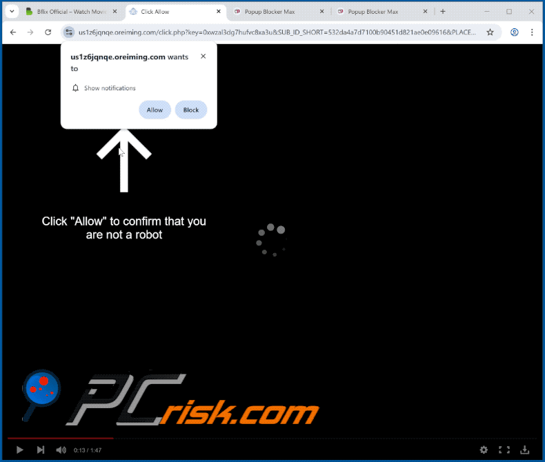 oreiming[.]com website appearance (GIF)
