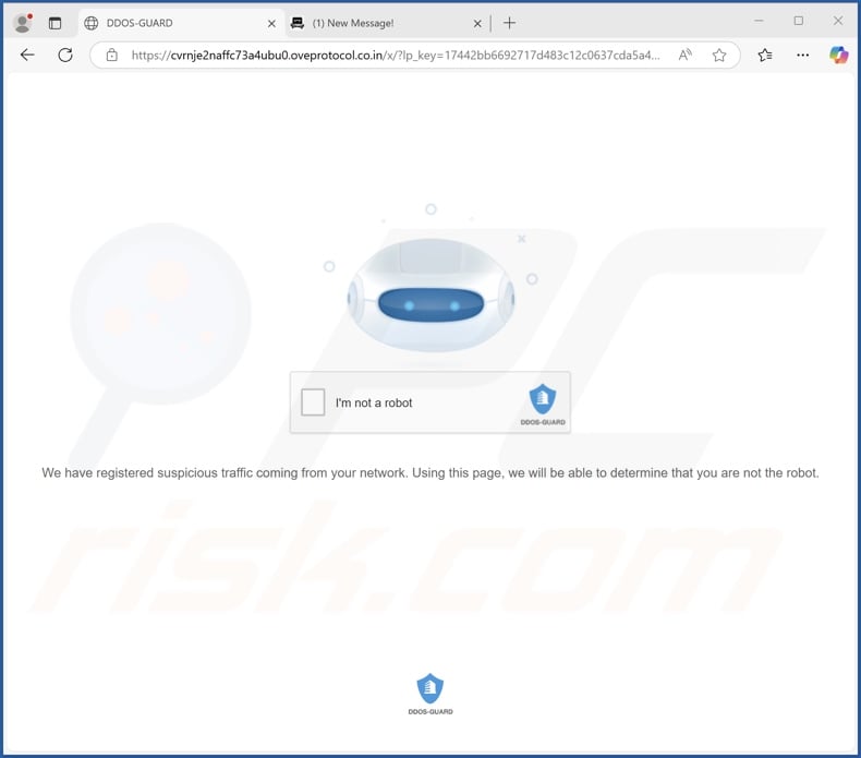oveprotocol.co[.]in pop-up redirects