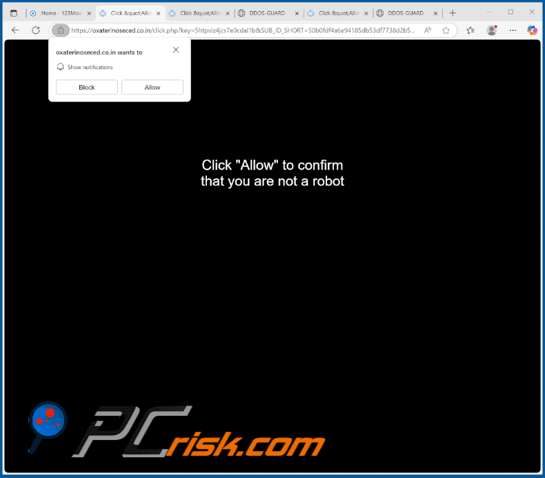 oxaterinoseced.co[.]in website appearance (GIF)