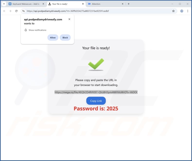podpediamydriveeafy[.]com pop-up redirects