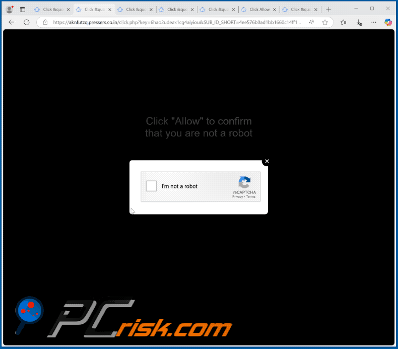 pressers.co[.]in website appearance (GIF)