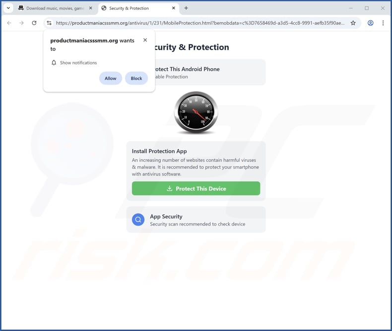 productmaniacsssmm[.]org pop-up redirects