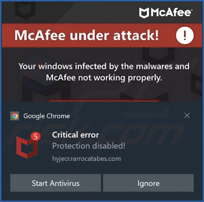 Ad delivered by the rarrocatabes[.]com webpage