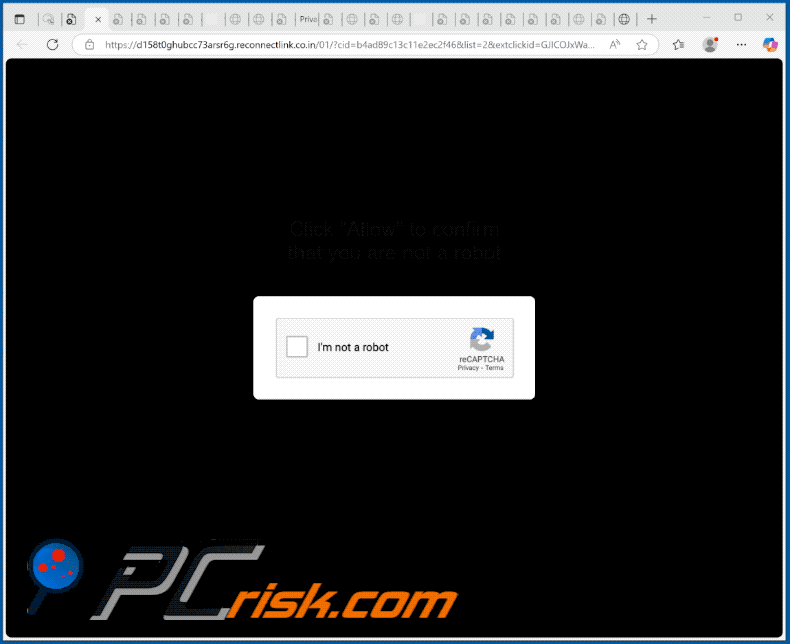 reconnectlink.co[.]in website appearance (GIF)