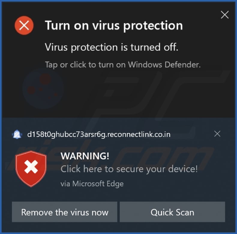 reconnectlink.co[.]in notification