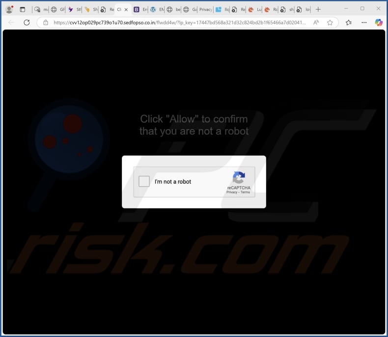 sedfopso.co[.]in pop-up redirects