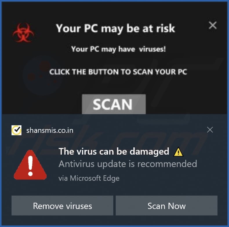 Ad delivered by the shansmis.co[.]in webpage