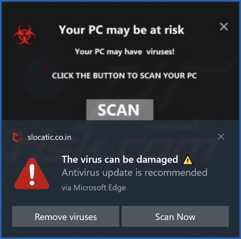Ad delivered by the slocatic.co[.]in webpage