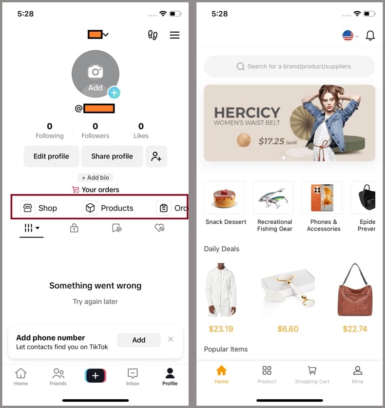 SparkKitty malware app (modded TikTok) suspicious store (iOS)