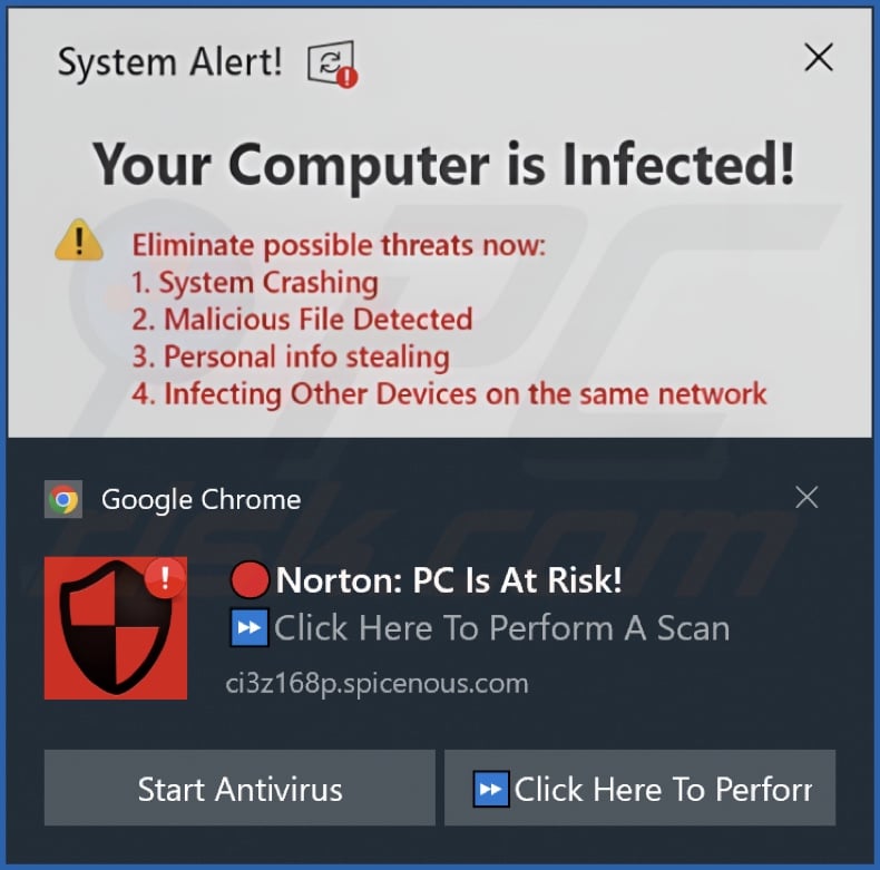Ad delivered by the spicenous[.]com webpage