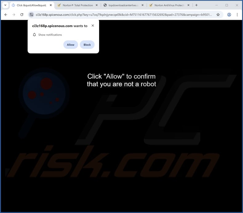 spicenous[.]com pop-up redirects