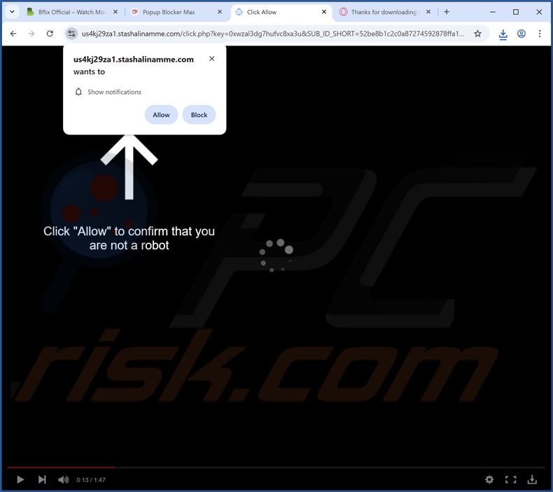 stashalinamme[.]com pop-up redirects