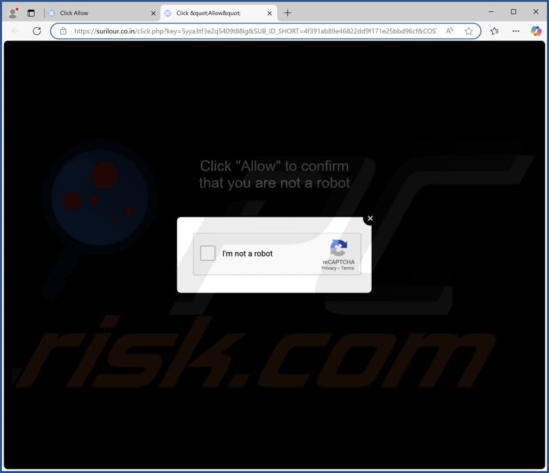 surilour.co[.]in pop-up redirects
