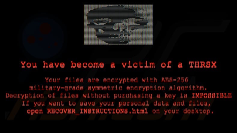 THRSX ransomware wallpaper
