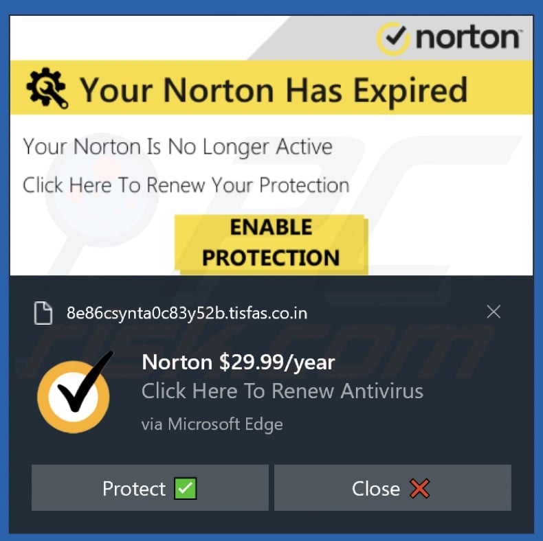 Ad delivered by the tisfas.co[.]in webpage