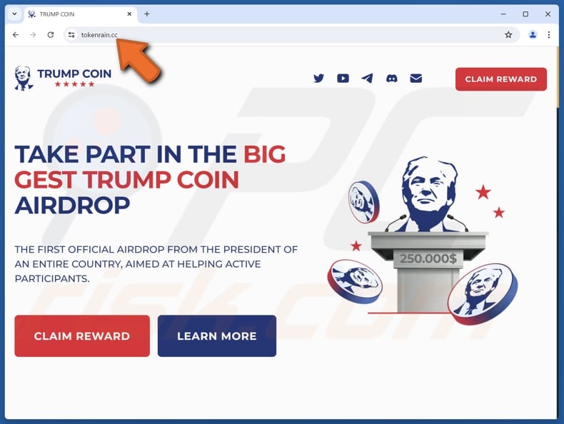 Token Coin Airdrop scam