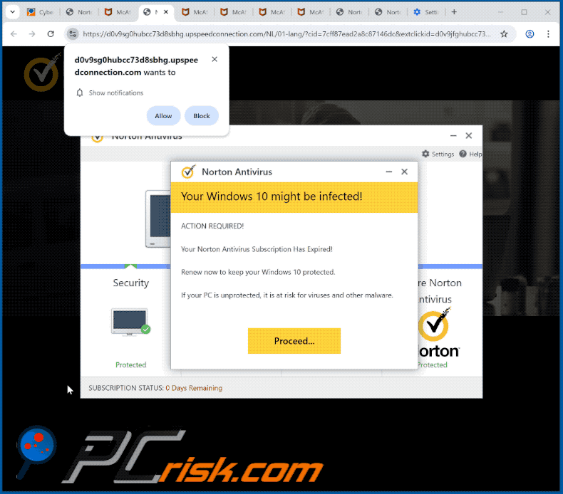 upspeedconnection[.]com website appearance (GIF)