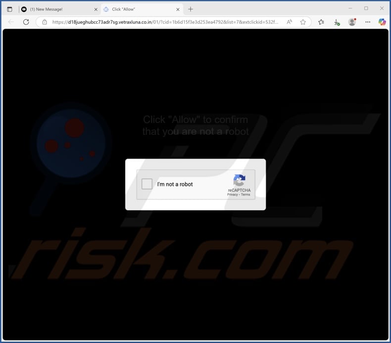 vetraxluna.co[.]in pop-up redirects