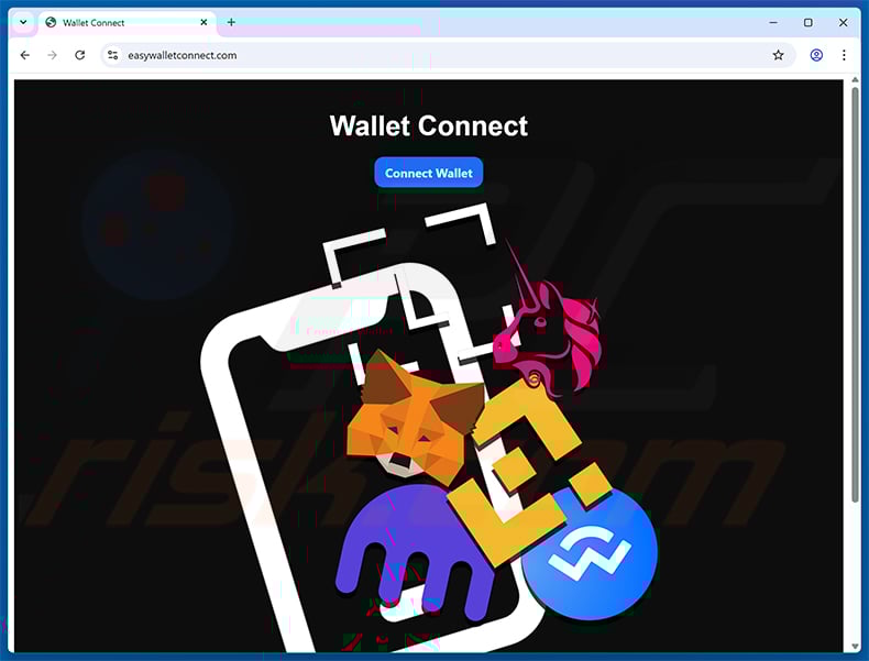 WalletConnect drainer website (easywalletconnect[.]com)