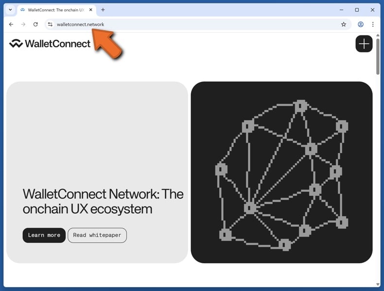Appearance of the real WalletConnect Network website (walletconnect.network)