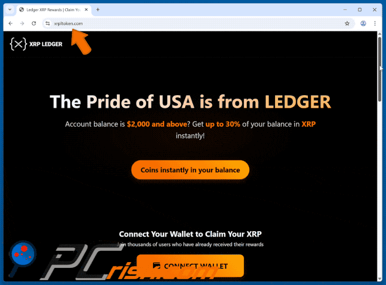 Appearance of XRP Ledger Reward scam
