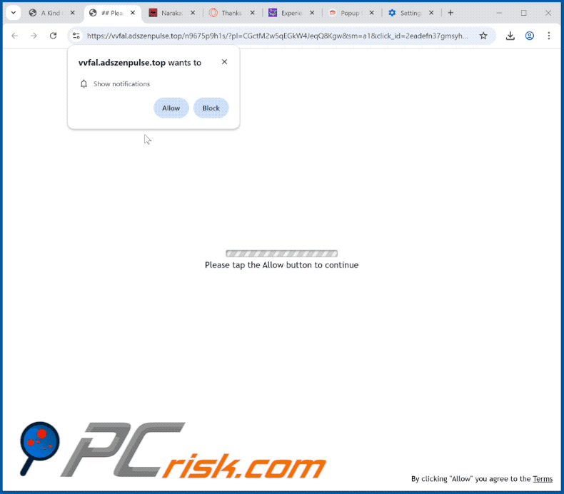 adszenpulse[.]top website appearance (GIF)