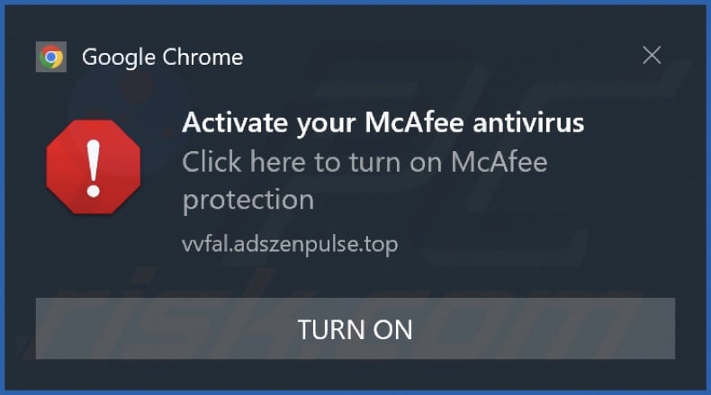 Ad delivered by the adszenpulse[.]top webpage