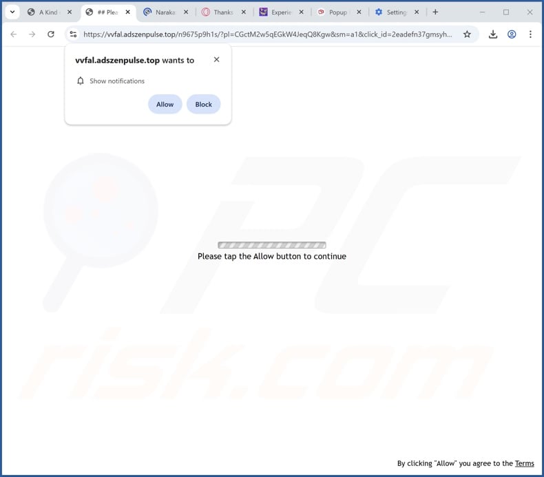 adszenpulse[.]top pop-up redirects