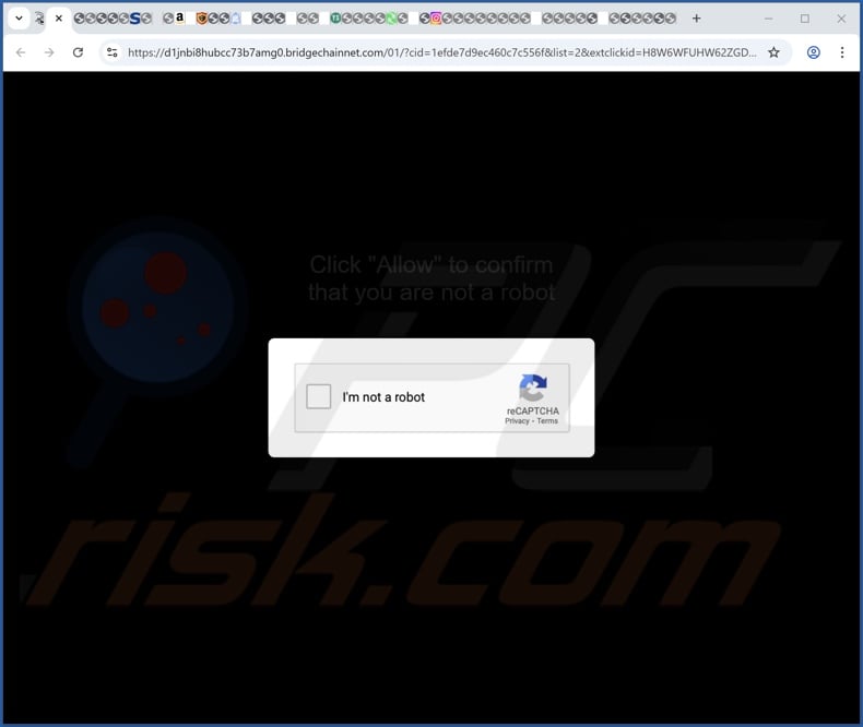 bridgechainnet[.]com pop-up redirects