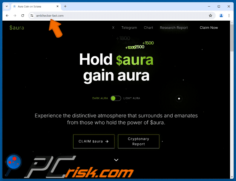 Appearance of Claim $aura scam