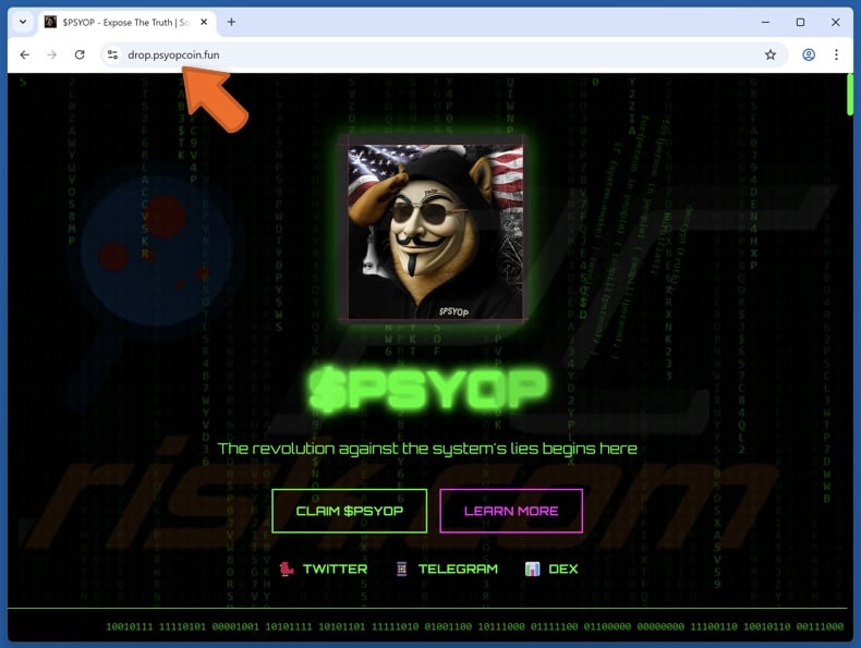 Fake Claim $PSYOP website