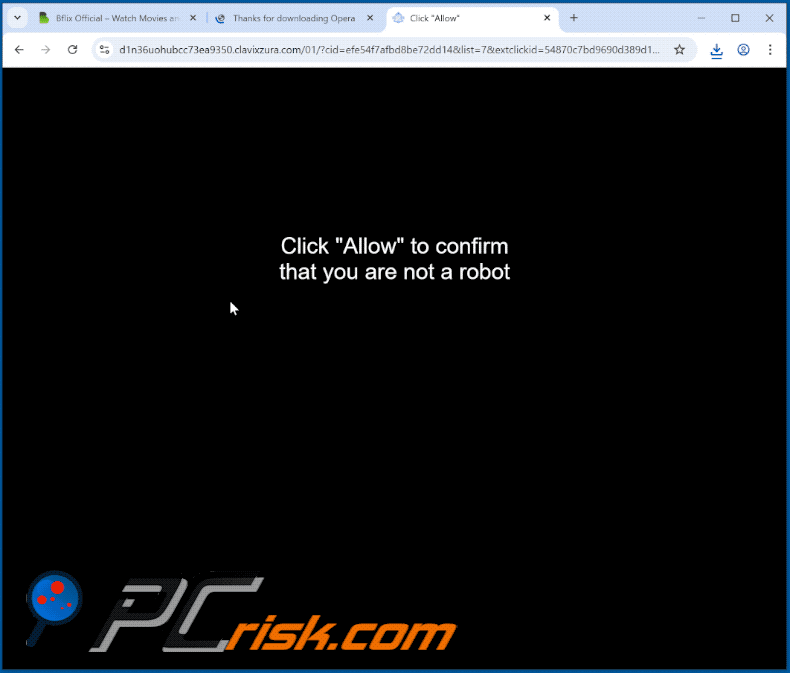 clavixzura[.]com website appearance (GIF)