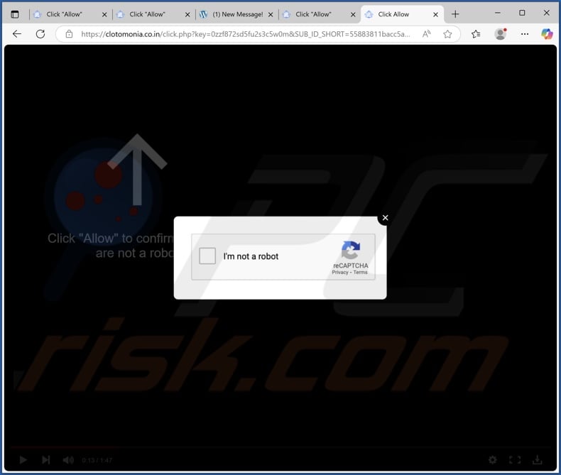 clotomonia.co[.]in pop-up redirects
