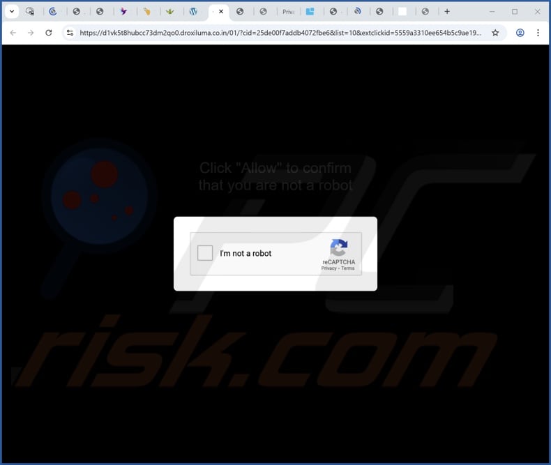 droxiluma.co[.]in pop-up redirects