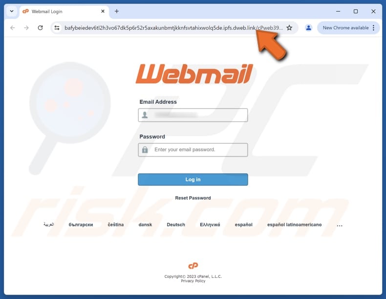 Email Termination Request Scam phishing site