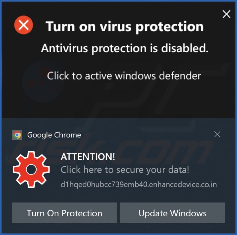 Ad delivered by the enhancedevice.co[.]in webpage