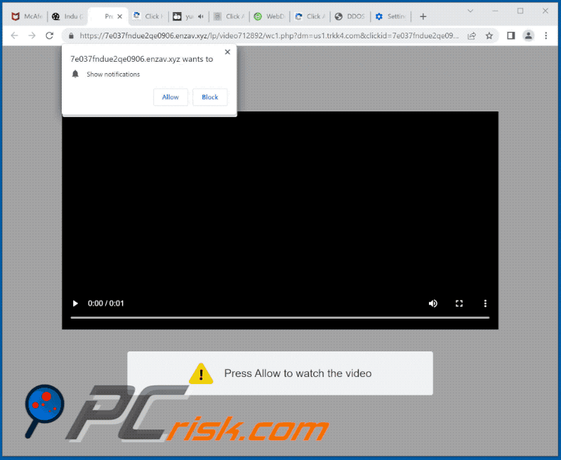 enzav[.]xyz website appearance (GIF)
