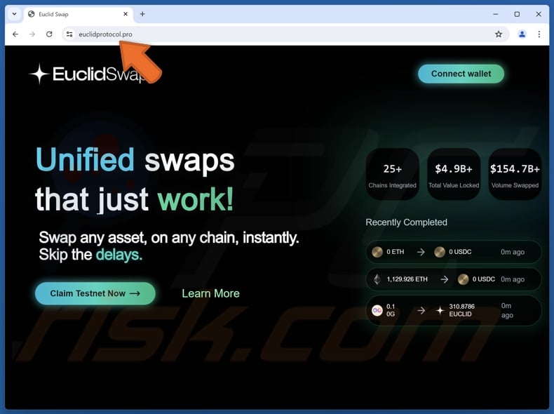 Fake Euclid Swap website