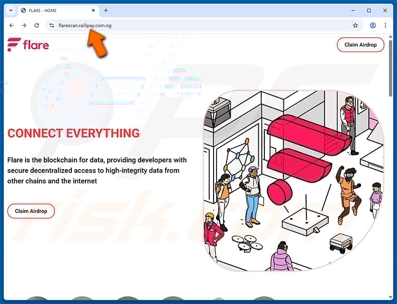 Fake Flare Portal website - flarescan.raillpay[.]com.ng