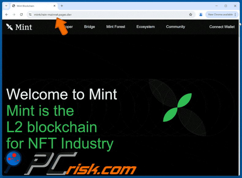 Appearance of Fake Mint Blockchain scam