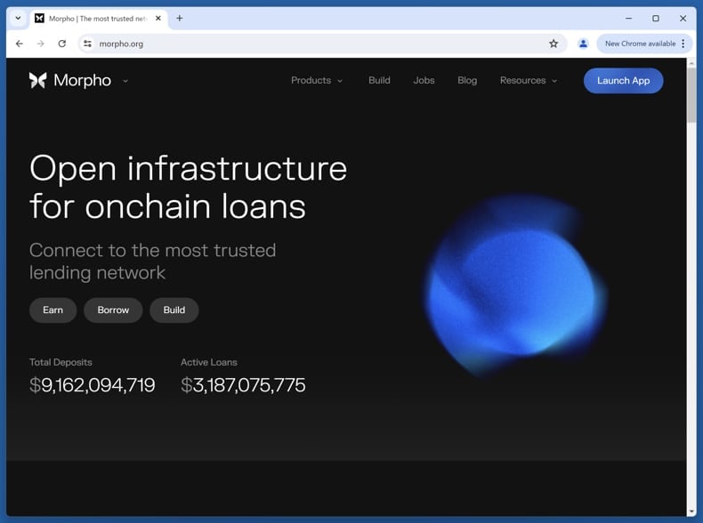 Fake Morpho Website Scam real website (morpho.org)